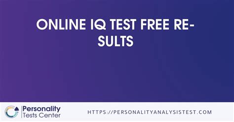 iq test free results immediately